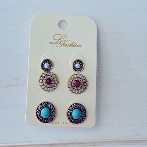 3 Piece Earring Set Fashion Jewelry